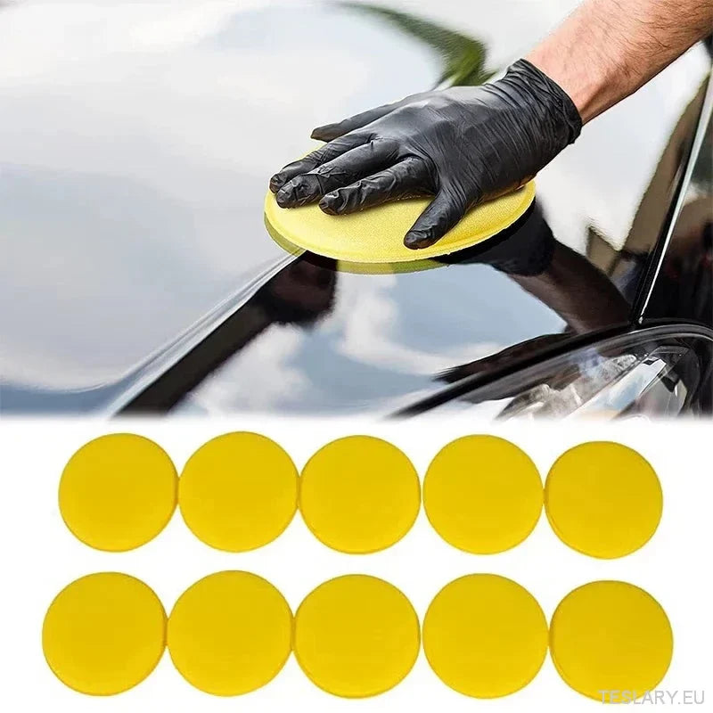 10pcs round car wax polish wax foam sponge high density applicator pads cleaning sponge auto detail washing car cleaning tool