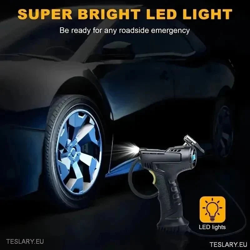 12 Volt Tyre Inflation Compressor Gun - TESLARY Tesla Shop Accessories Europe Nederlands Ireland Deutschland Espana Alicante France Italia