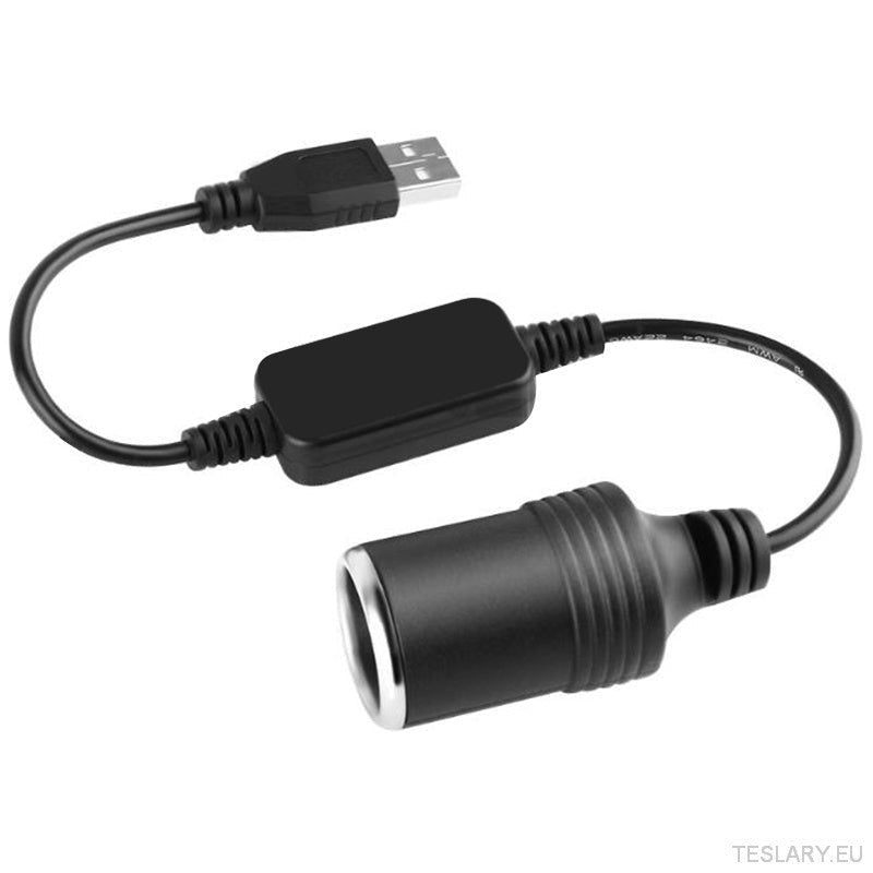 12V USB Converter Cable Adapter for EVs - TESLARY Tesla Shop Accessories Europe Nederlands Ireland Deutschland Espana Alicante France Italia