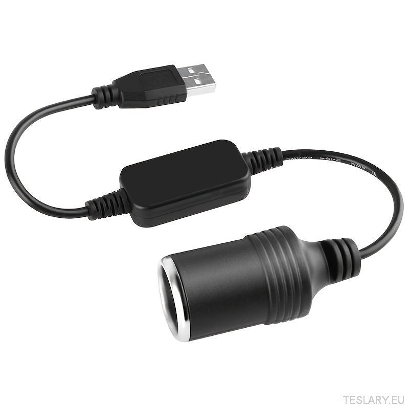 12V USB Converter Cable Adapter for EVs - TESLARY Tesla Shop Accessories Europe Nederlands Ireland Deutschland Espana Alicante France Italia