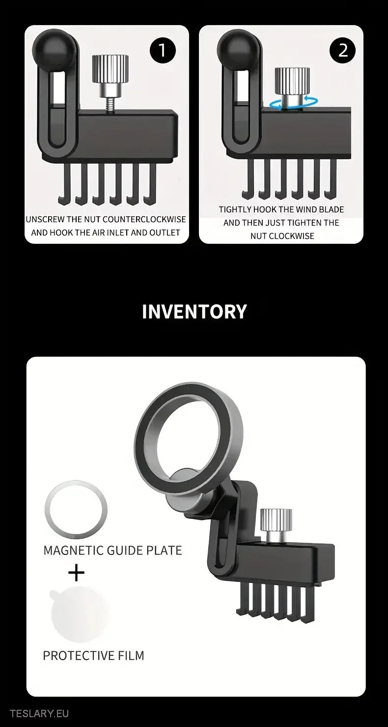 Tesla Model 3 / YMagnetic Phone Holder 360 Degrees -TESLARY.IE Tesla Shop Europe