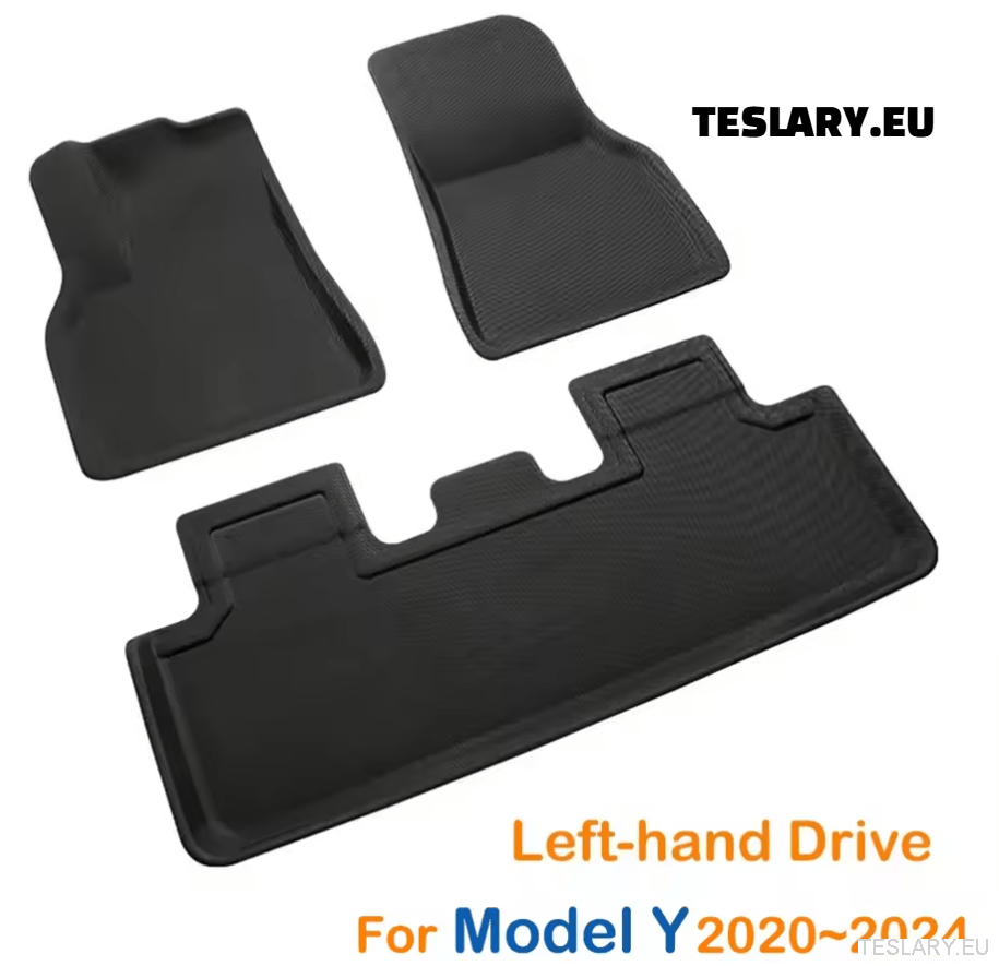 3D XPE All Weather Floor Mats LHD for Tesla 3 / 3+ Highland / Y