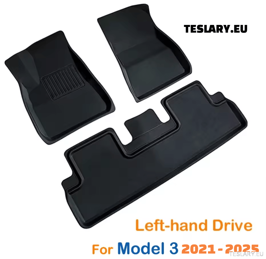 3D XPE All Weather Floor Mats LHD for Tesla 3 / 3+ Highland / Y - TESLARY Tesla Shop Accessories Europe Nederlands Ireland Deutschland Espana Alicante France Italia