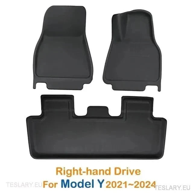 3D XPE All Weather Floor Mats RHD for Tesla 3 / 3+ Highland / Y - TESLARY Tesla Shop Accessories Europe Nederlands Ireland Deutschland Espana Alicante France Italia