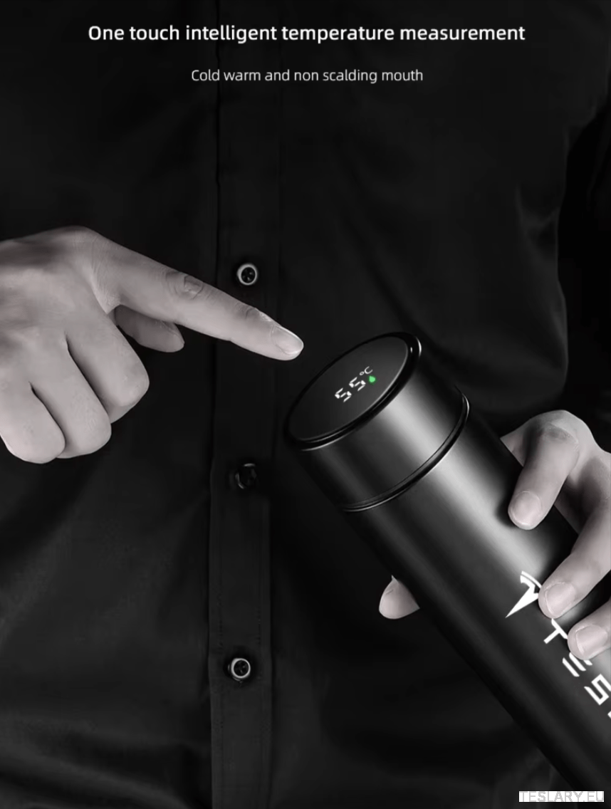 500ml Portable Insulated Travel Mug for Outdoor Adventures with Tesla Logo - TESLARY Tesla Shop Accessories Europe Nederlands Ireland Deutschland Espana Alicante France Italia