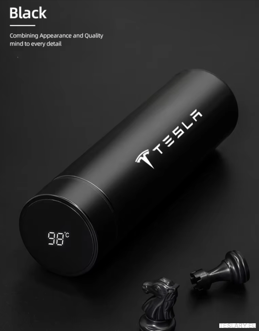 500ml Portable Insulated Travel Mug for Outdoor Adventures with Tesla Logo - TESLARY Tesla Shop Accessories Europe Nederlands Ireland Deutschland Espana Alicante France Italia