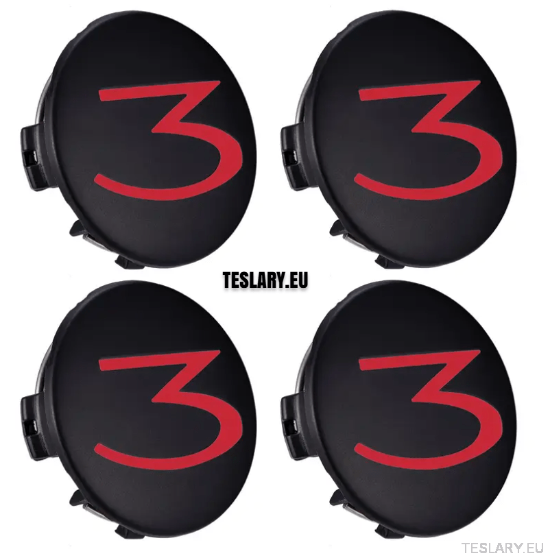 56mm Wheel Centre Caps with Logo for Tesla 3 , Y , S and X - TESLARY Tesla Shop Accessories Europe Nederlands Ireland Deutschland Espana Alicante France Italia
