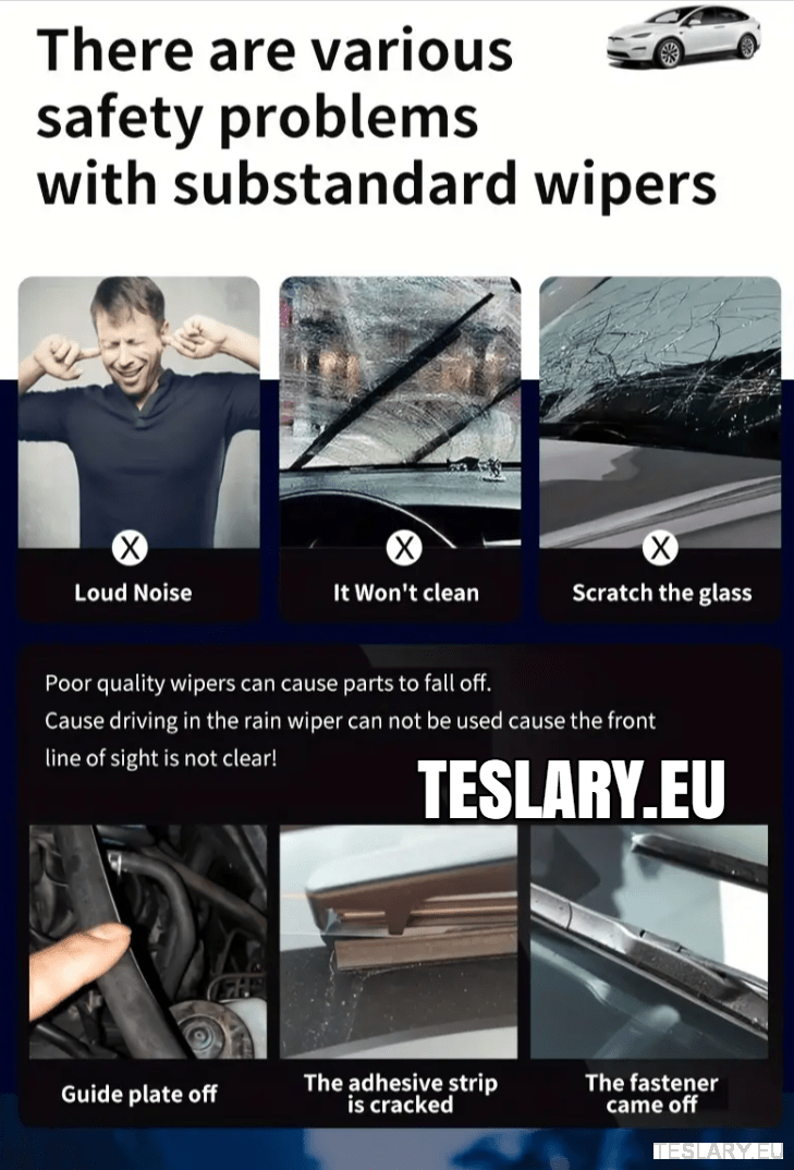 TESLA MODEL X WIPER BLADE KIT ( BOTH WIPERS ) 18 / 28 2016 - 2020 LHD