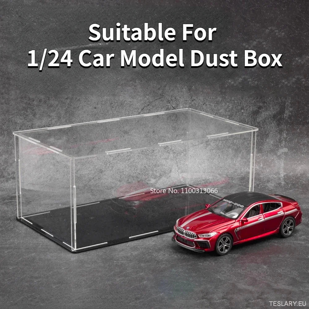 Acrylic Display Case for 1/24 & 1/32 Scale Model Cars - TESLARY Tesla Shop Accessories Europe Nederlands Ireland Deutschland Espana Alicante France Italia