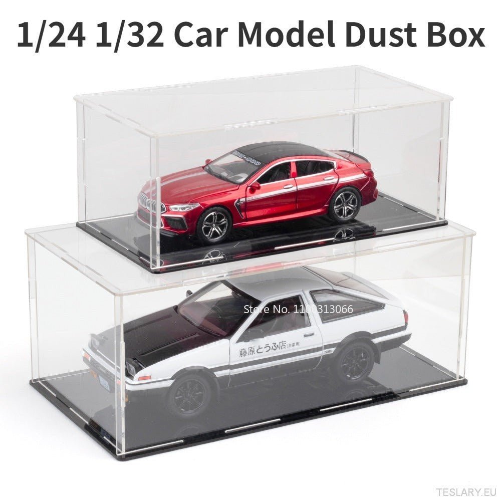 Acrylic Display Case for 1/24 & 1/32 Scale Model Cars - TESLARY Tesla Shop Accessories Europe Nederlands Ireland Deutschland Espana Alicante France Italia