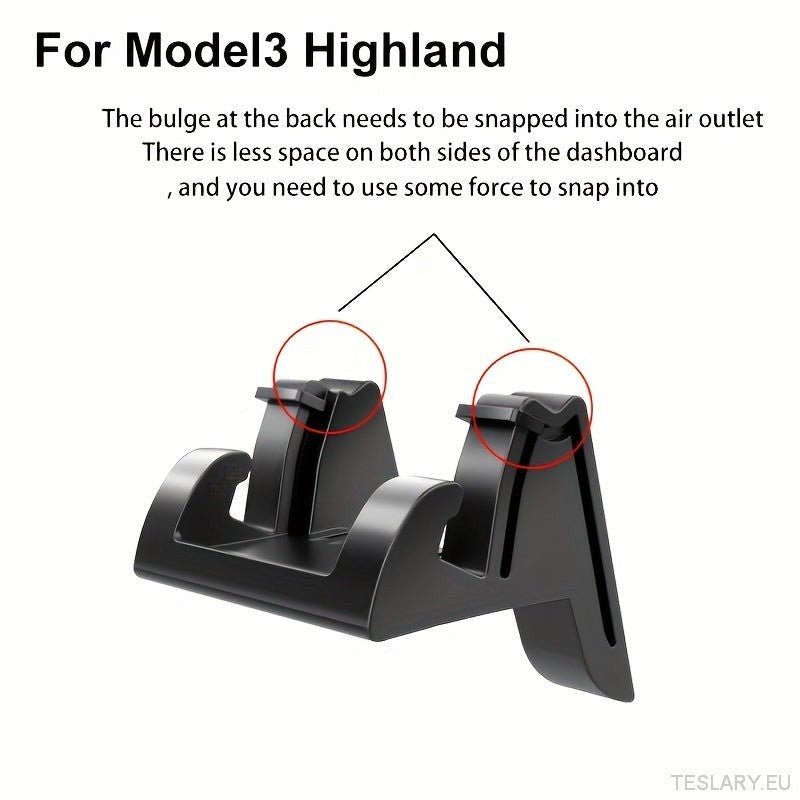 Adjustable Silicone Phone Holder for Tesla Model 3 / Y - Snap - On Dashboard & Air Vent Mount, Waterproof, Fits Original Wheel Design - TESLARY Tesla Shop Accessories Europe Nederlands Ireland Deutschland Espana Alicante France Italia