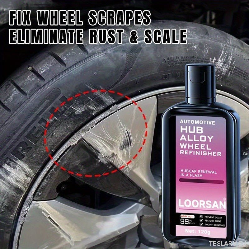 Automotive Hub Wheel Refinisher, Alloy Wheel Scratch Repair Paste, Car Maintenance Polishing Cream for Rust & Scale Removal - TESLARY Tesla Shop Accessories Europe Nederlands Ireland Deutschland Espana Alicante France Italia