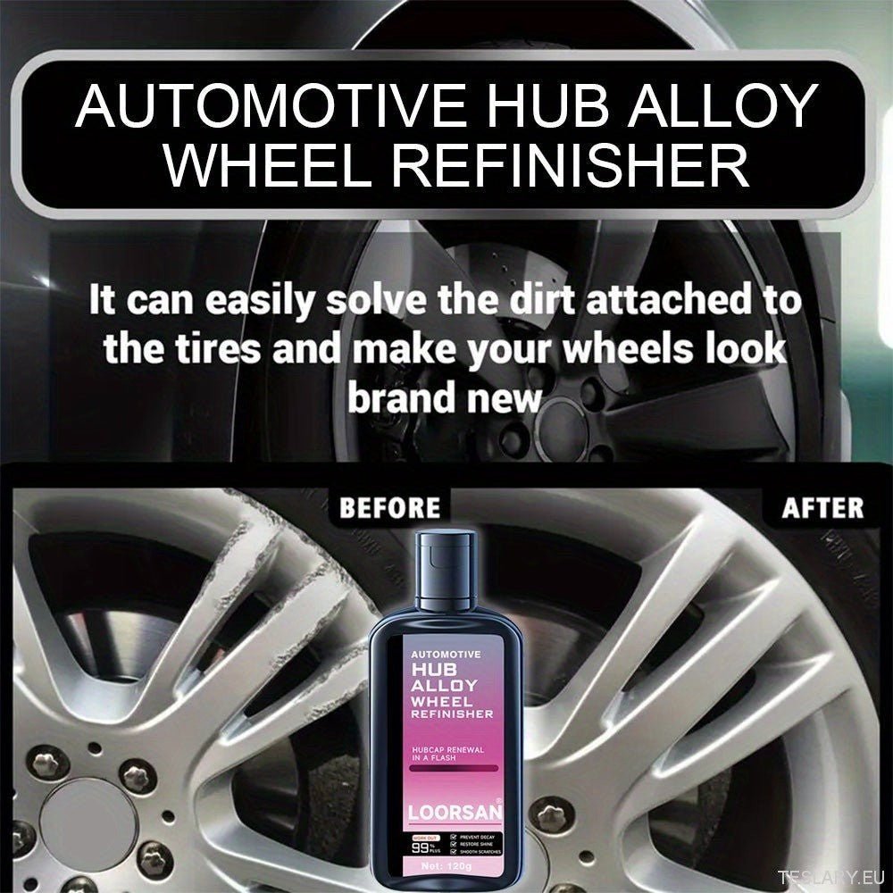 Automotive Hub Wheel Refinisher, Alloy Wheel Scratch Repair Paste, Car Maintenance Polishing Cream for Rust & Scale Removal - TESLARY Tesla Shop Accessories Europe Nederlands Ireland Deutschland Espana Alicante France Italia
