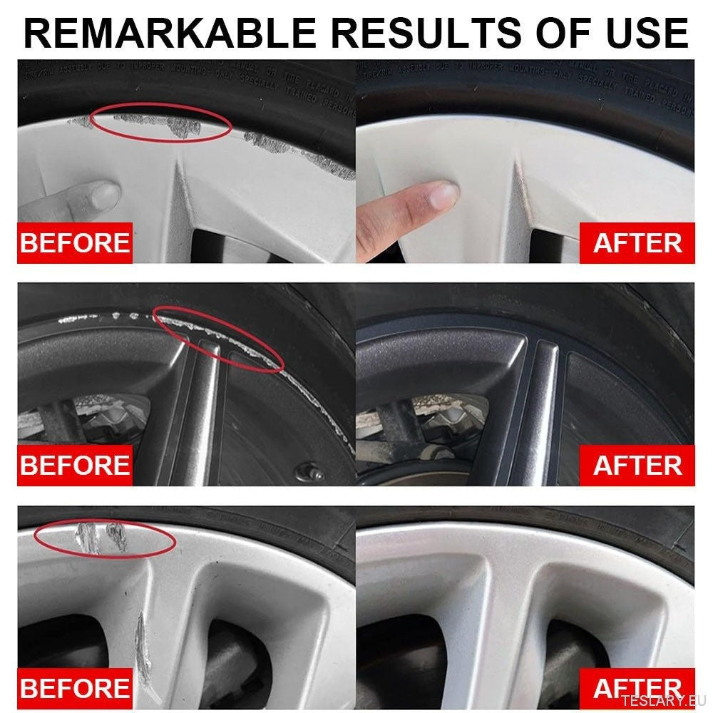 Automotive Hub Wheel Refinisher, Alloy Wheel Scratch Repair Paste, Car Maintenance Polishing Cream for Rust & Scale Removal - TESLARY Tesla Shop Accessories Europe Nederlands Ireland Deutschland Espana Alicante France Italia