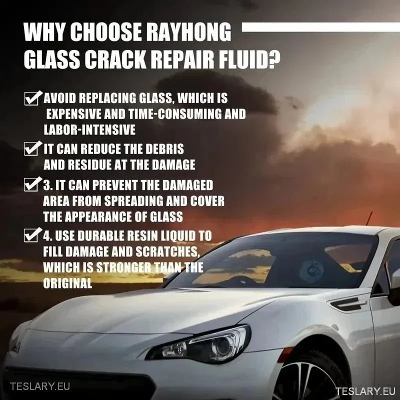 Automotive Windscreen Glass Crack Repair Kit 20ml - TESLARY Tesla Shop Accessories Europe Nederlands Ireland Deutschland Espana Alicante France Italia