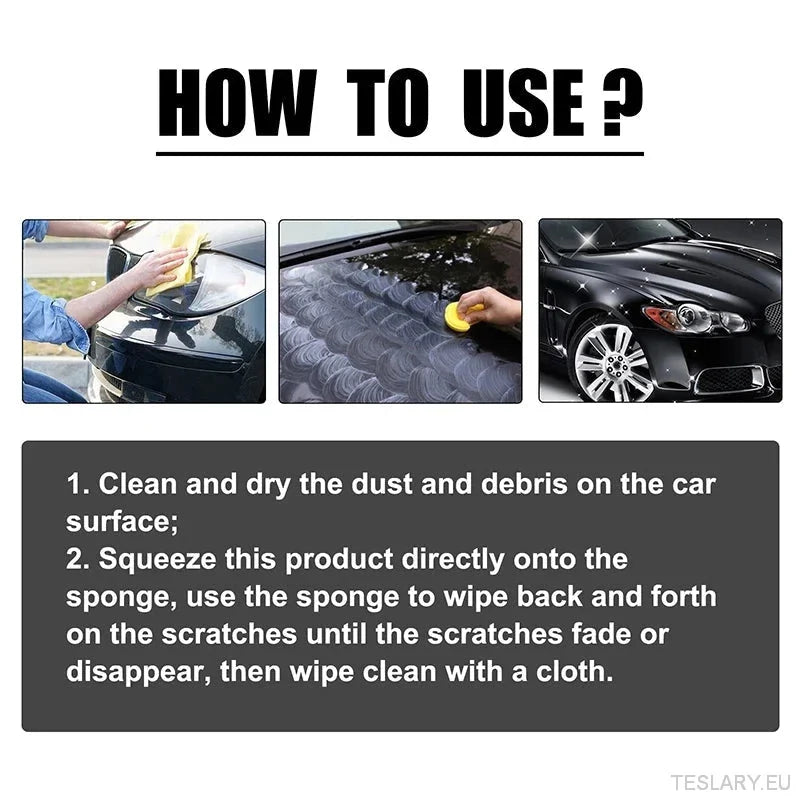 Car Paint Care Scratch Removal Lotion Paint Care Kit Repair Polishing for Tesla and other EVs - TESLARY Tesla Shop Accessories Europe Nederlands Ireland Deutschland Espana Alicante France Italia