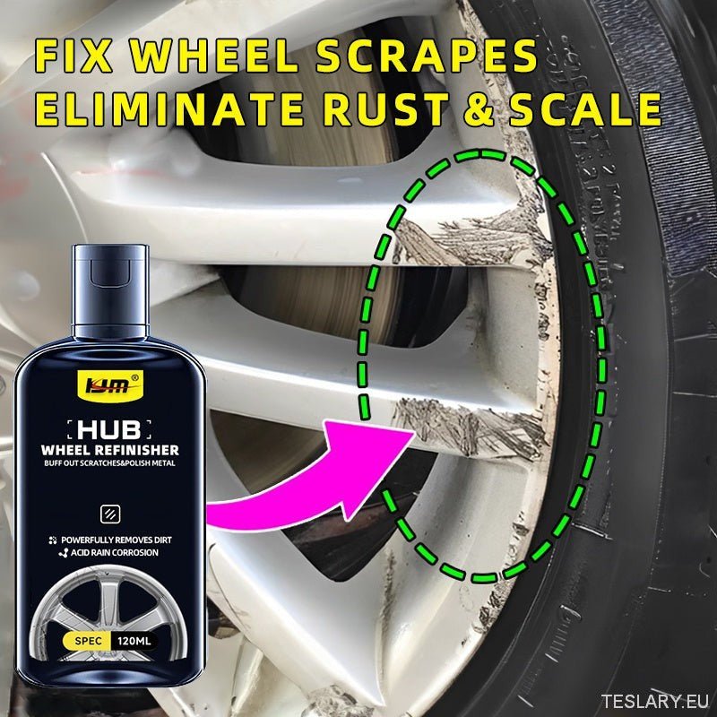 Car wheel hub scratches repair kit, Wheel hub retreading and polishing paste, Automobile wheel hub scratches, rust, fading repair agent, Premium care wax for wheel hub - TESLARY Tesla Shop Accessories Europe Nederlands Ireland Deutschland Espana Alicante France Italia