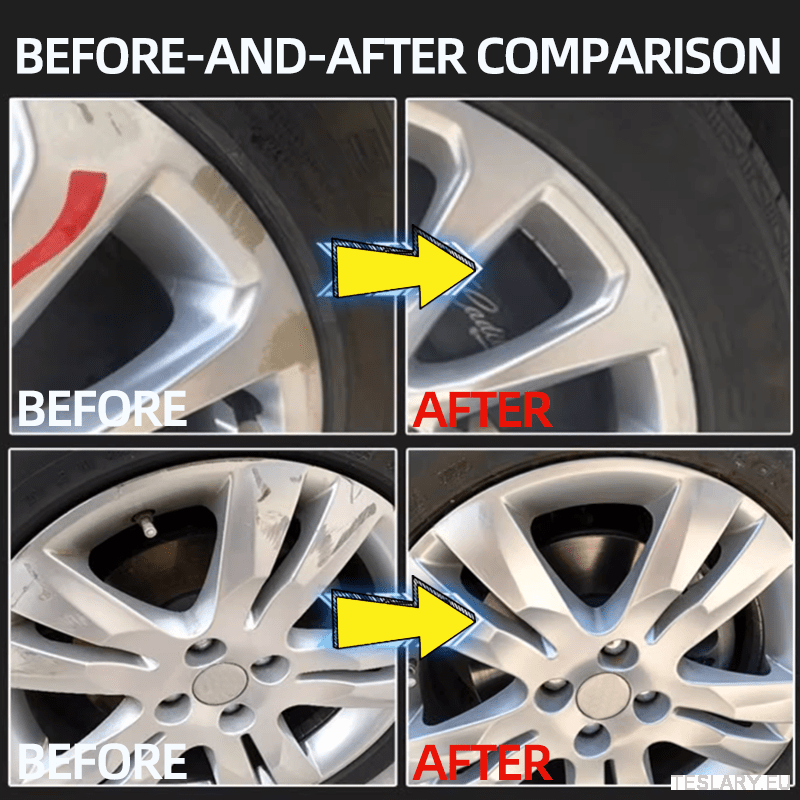 Car wheel hub scratches repair kit, Wheel hub retreading and polishing paste, Automobile wheel hub scratches, rust, fading repair agent, Premium care wax for wheel hub - TESLARY Tesla Shop Accessories Europe Nederlands Ireland Deutschland Espana Alicante