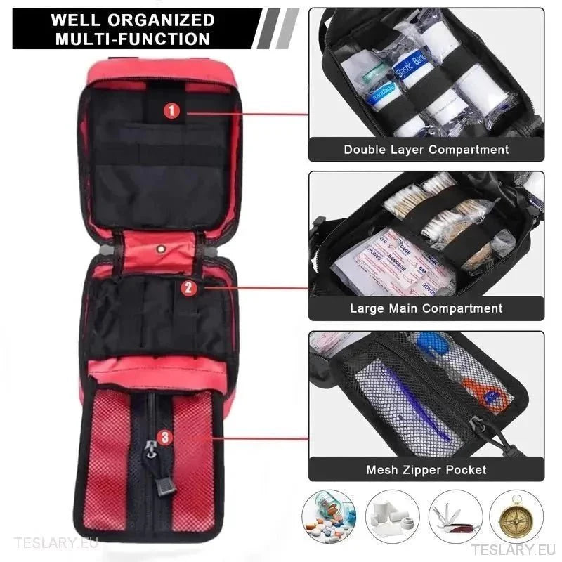 Emergency Medical First Aid Pouch ( Empty ) - TESLARY Tesla Shop Accessories Europe Nederlands Ireland Deutschland Espana Alicante France Italia