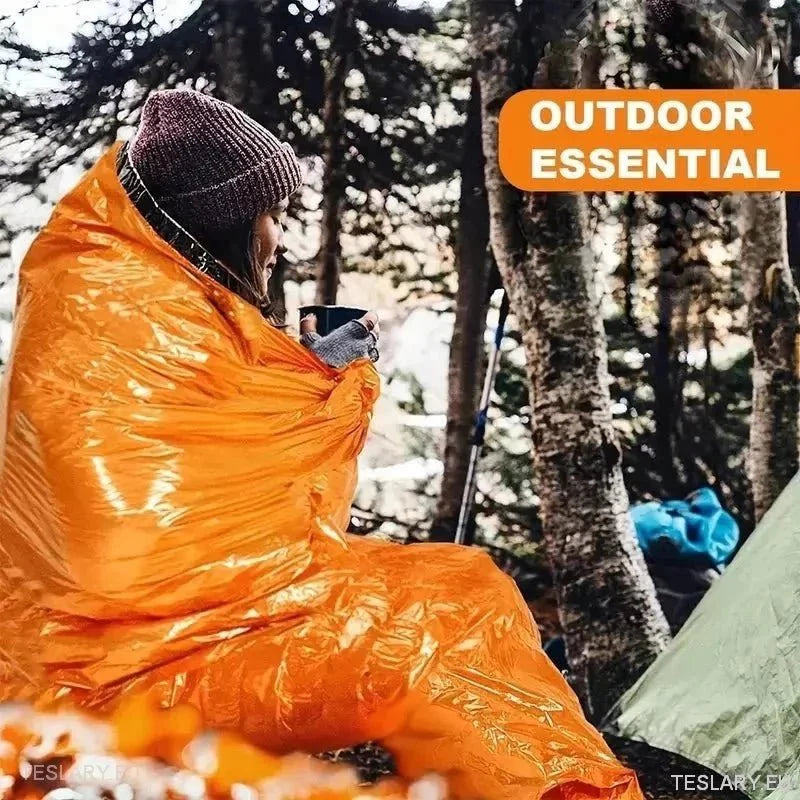 Emergency Sleeping Bag - Outdoor Survival - TESLARY Tesla Shop Accessories Europe Nederlands Ireland Deutschland Espana Alicante France Italia