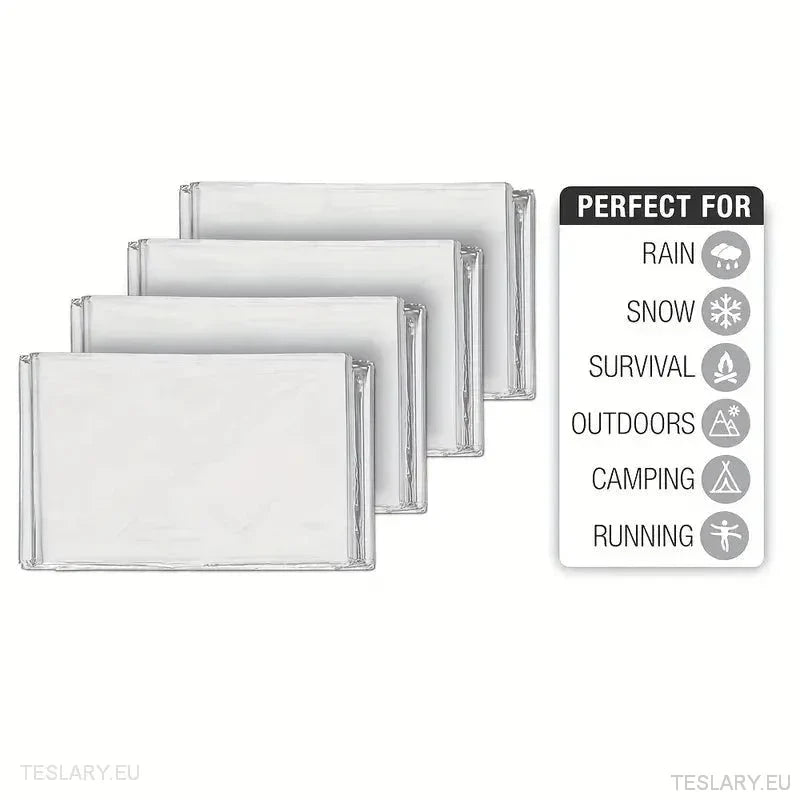 Emergency Thermal Blankets - Outdoor Survival - TESLARY Tesla Shop Accessories Europe Nederlands Ireland Deutschland Espana Alicante France Italia