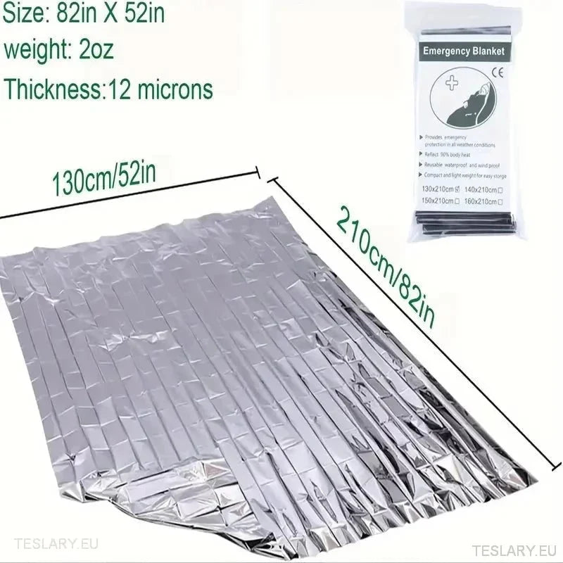 Emergency Thermal Blankets - Outdoor Survival - TESLARY Tesla Shop Accessories Europe Nederlands Ireland Deutschland Espana Alicante France Italia