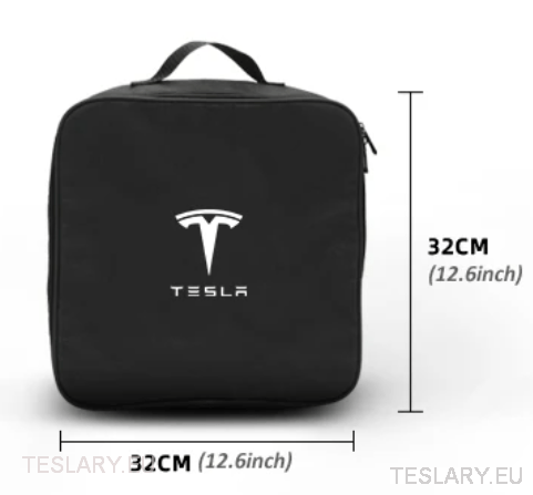 EV Cable Storage Bags Round & Square with Logo - TESLARY Tesla Shop Accessories Europe Nederlands Ireland Deutschland Espana Alicante France Italia