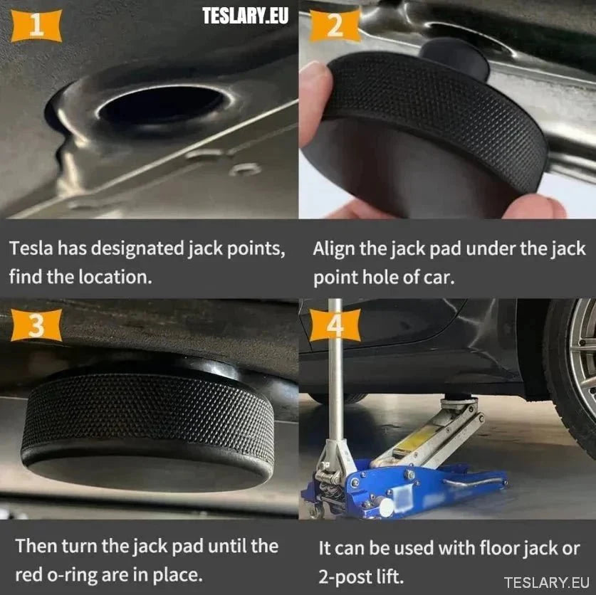 EV Jacking Point Adapter ( 4 PACK) - TESLARY Tesla Shop Accessories Europe Nederlands Ireland Deutschland Espana Alicante France Italia