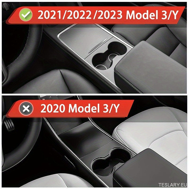 3PCS Center Console Organizer Tray Fit For Tesla Model 3 / Y Armrest Hidden Cubby Drawer Storage Box Interior Accessories