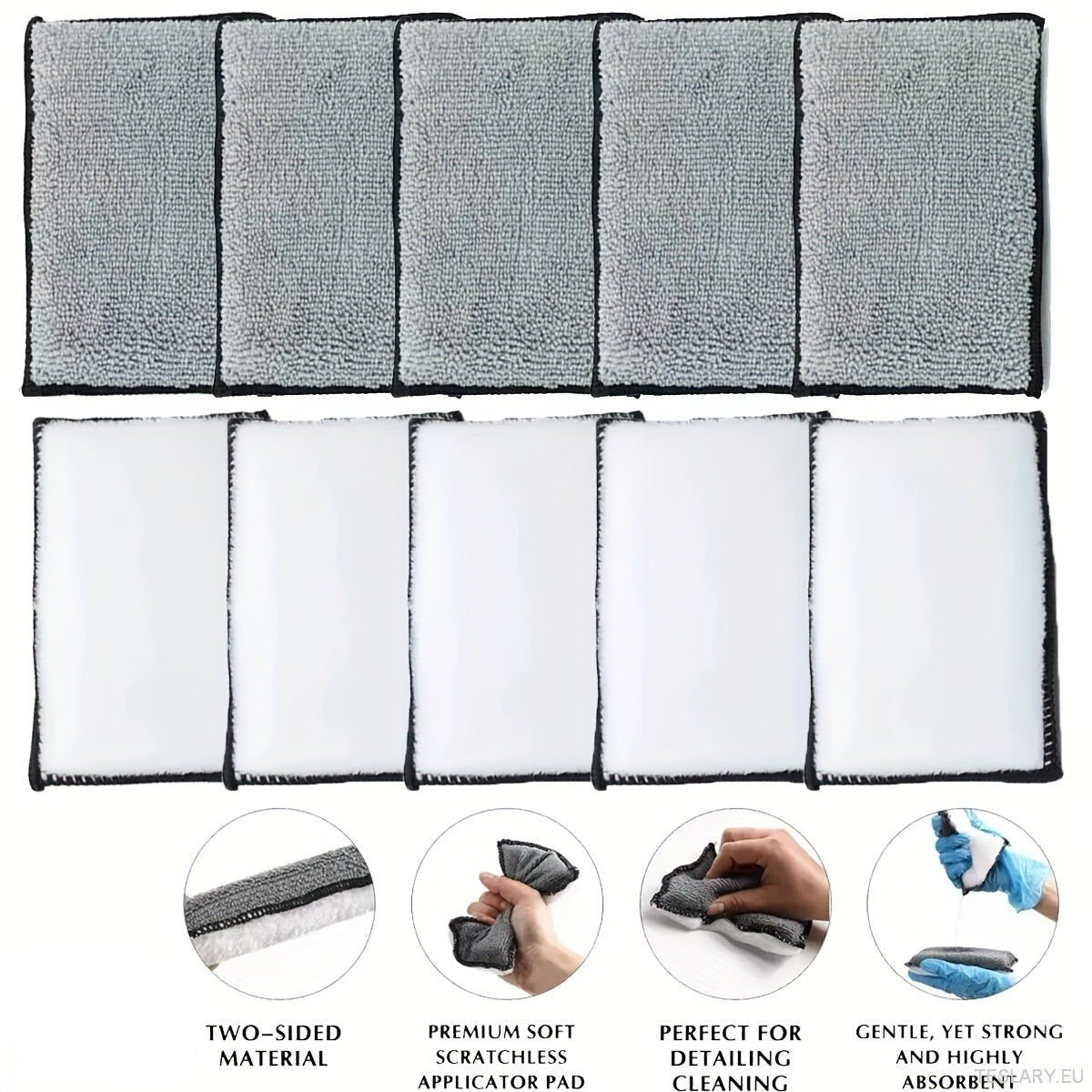 Luxury car upholstery cleaning sponge set, seat and exterior care washing block, cloth set - TESLARY Tesla Shop Accessories Europe Nederlands Ireland Deutschland Espana Alicante France Italia