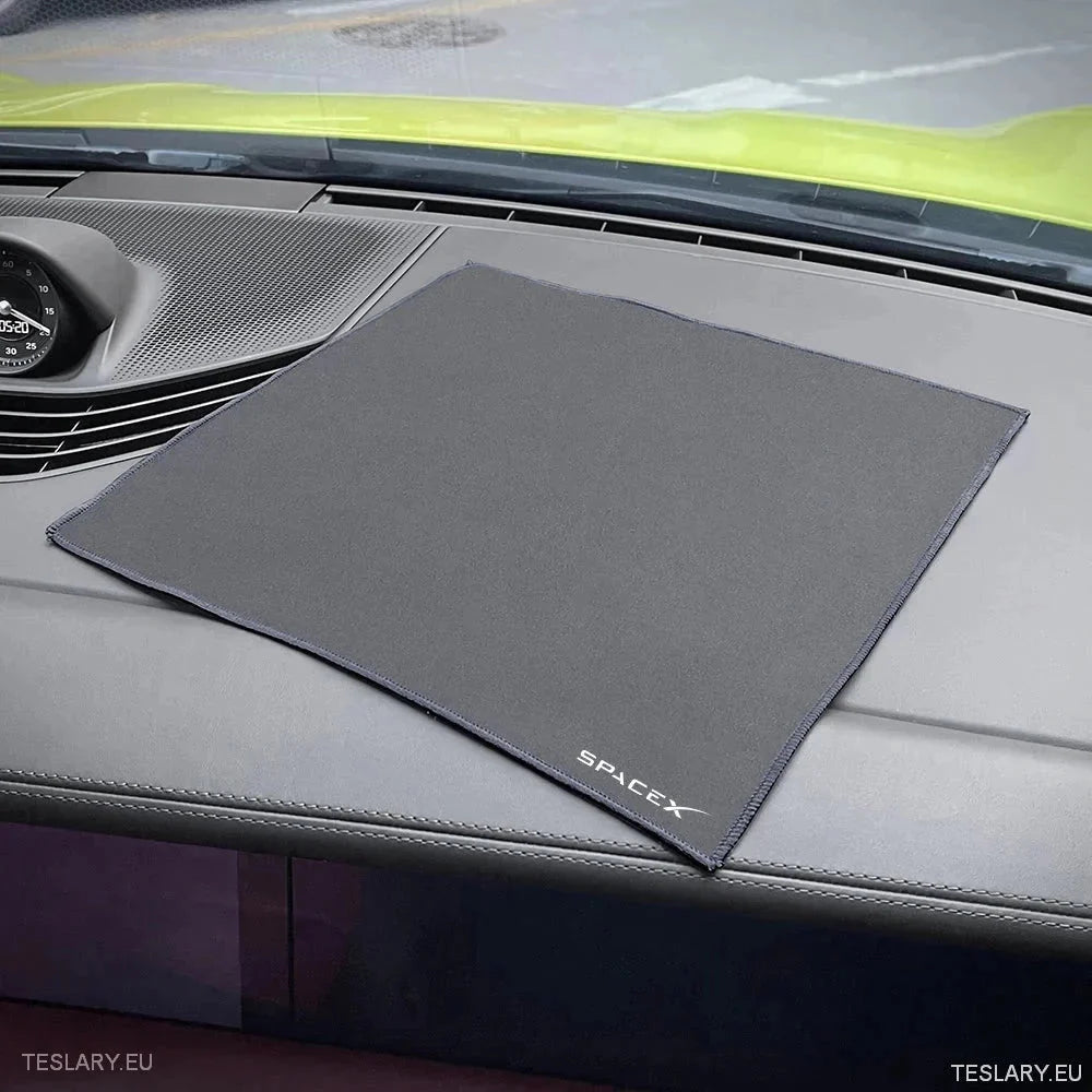 Microfibre Towel with Tesla Model Logo - TESLARY Tesla Shop Accessories Europe Nederlands Ireland Deutschland Espana Alicante France Italia