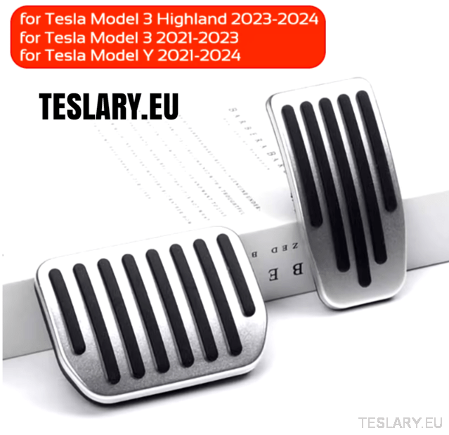 Performance Upgrade Tesla 3 / Y Non Slip Aluminium Foot Pedals - TESLARY Tesla Shop Accessories Europe Nederlands Ireland Deutschland Espana Alicante France Italia