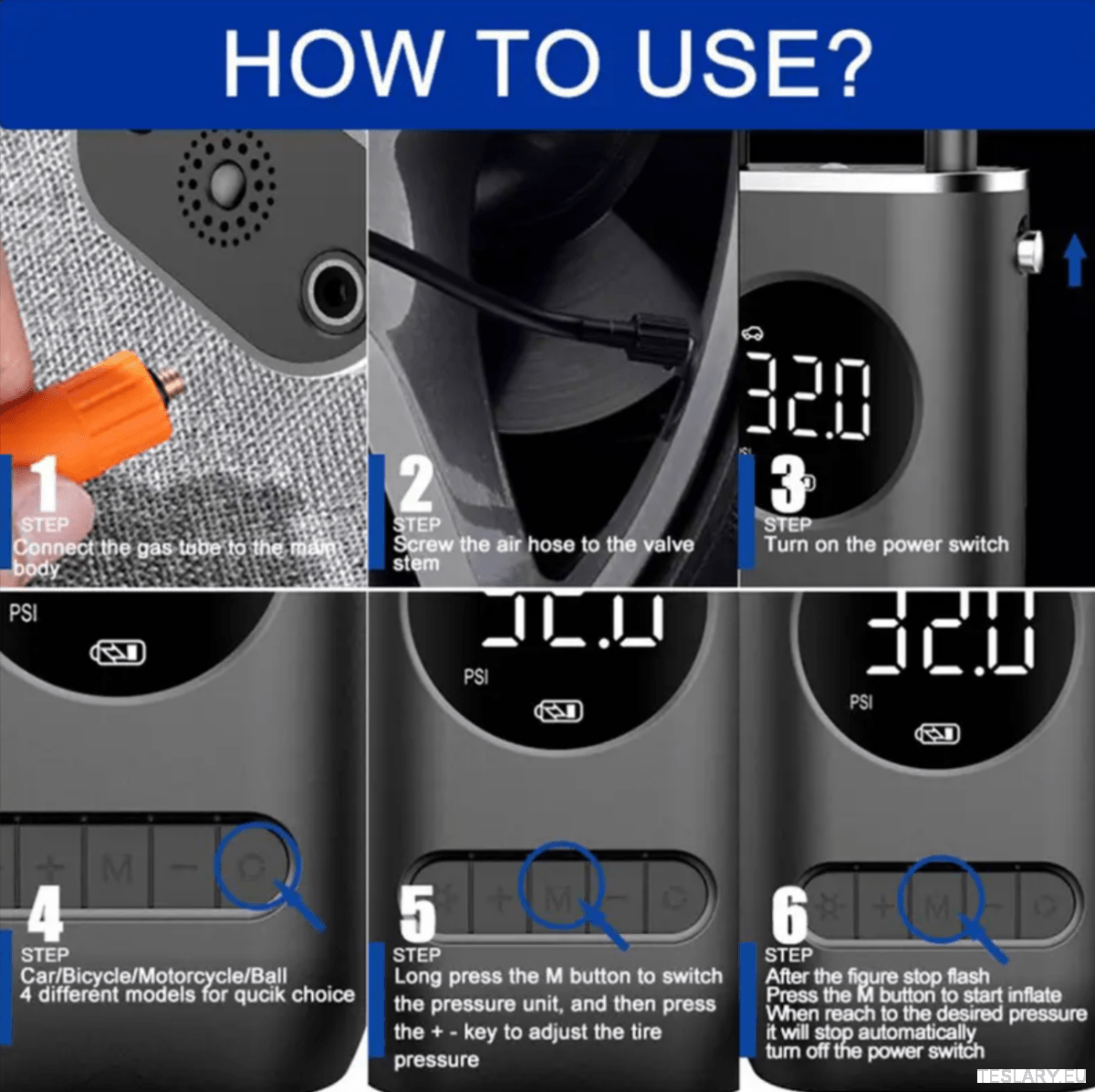 Portable Battery Powered Tyre Compressor for Tesla , BYD , MG & Other EVs - TESLARY Tesla Shop Accessories Europe Nederlands Ireland Deutschland Espana Alicante France Italia
