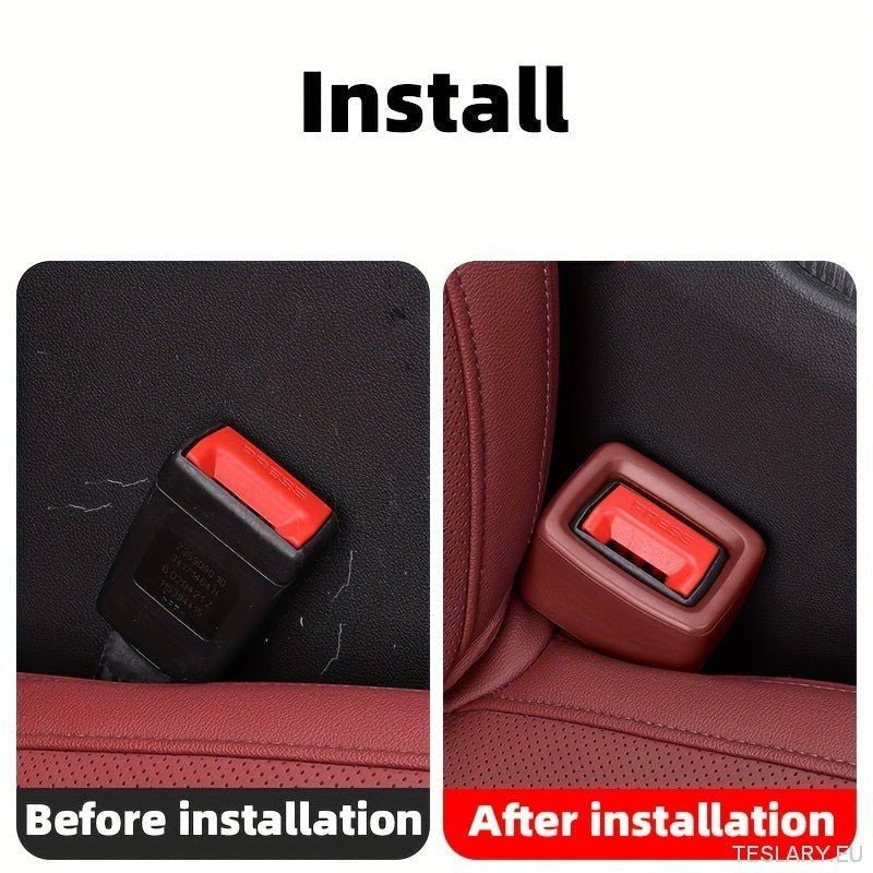 Premium PVC Car Seat Belt Socket Protector - Fit, Anti - Collision & Scratch Guard for Interior Upgrade - TESLARY Tesla Shop Accessories Europe Nederlands Ireland Deutschland Espana Alicante France Italia