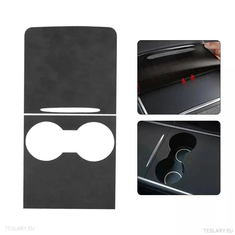 Premium Suede Centre Console Cover for Tesla 3/Y - TESLARY Tesla Shop Accessories Europe Nederlands Ireland Deutschland Espana Alicante France Italia