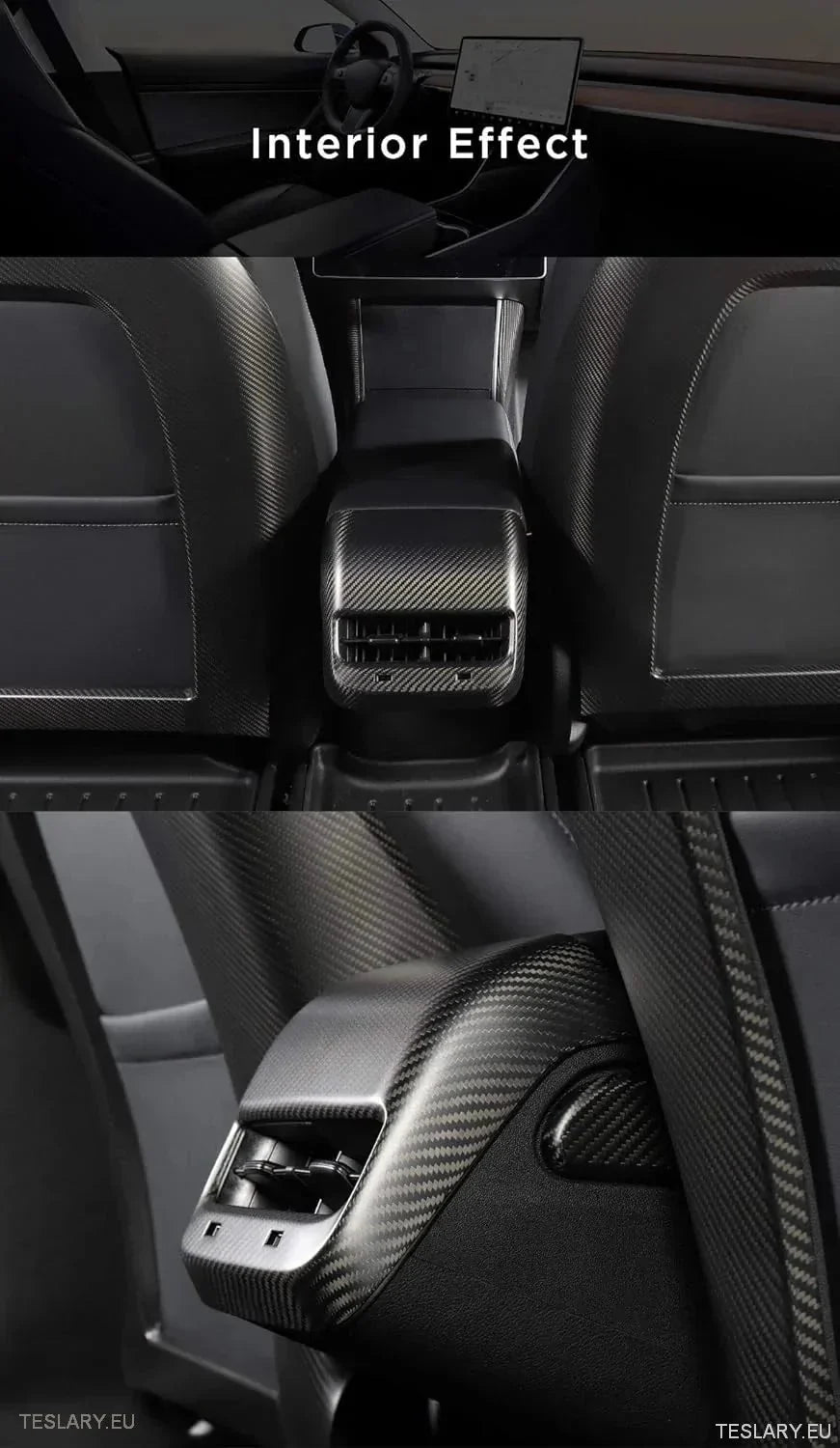 Rear Air Vent Covers for Tesla Model 3/Y