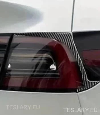 Rear Lights Real Soft Carbon Fiber Trim for Tesla Model 3 & Y - TESLARY Tesla Shop Accessories Europe Nederlands Ireland Deutschland Espana Alicante France Italia