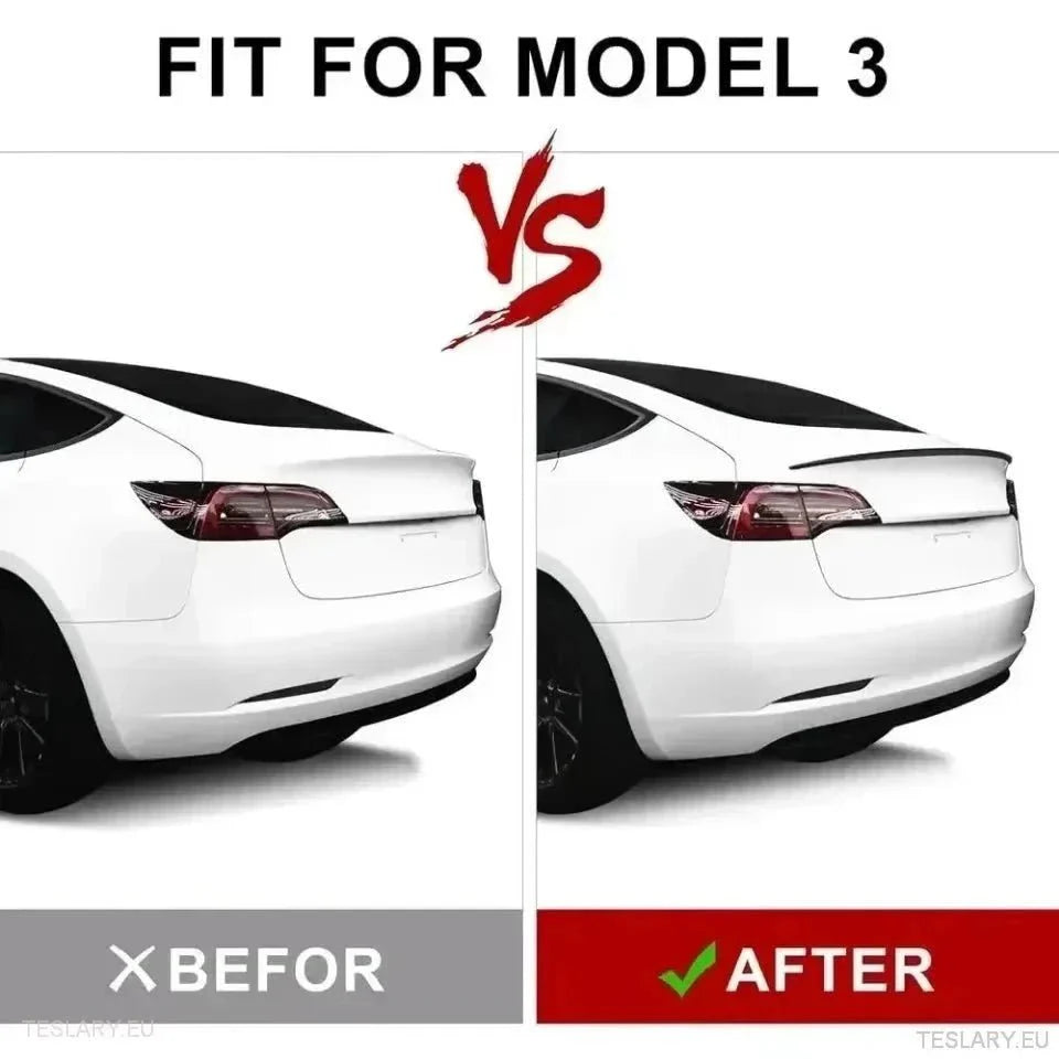 Rear Trunk Spoiler for Tesla Model 3 2019 - 2023 - TESLARY Tesla Shop Accessories Europe Nederlands Ireland Deutschland Espana Alicante France Italia