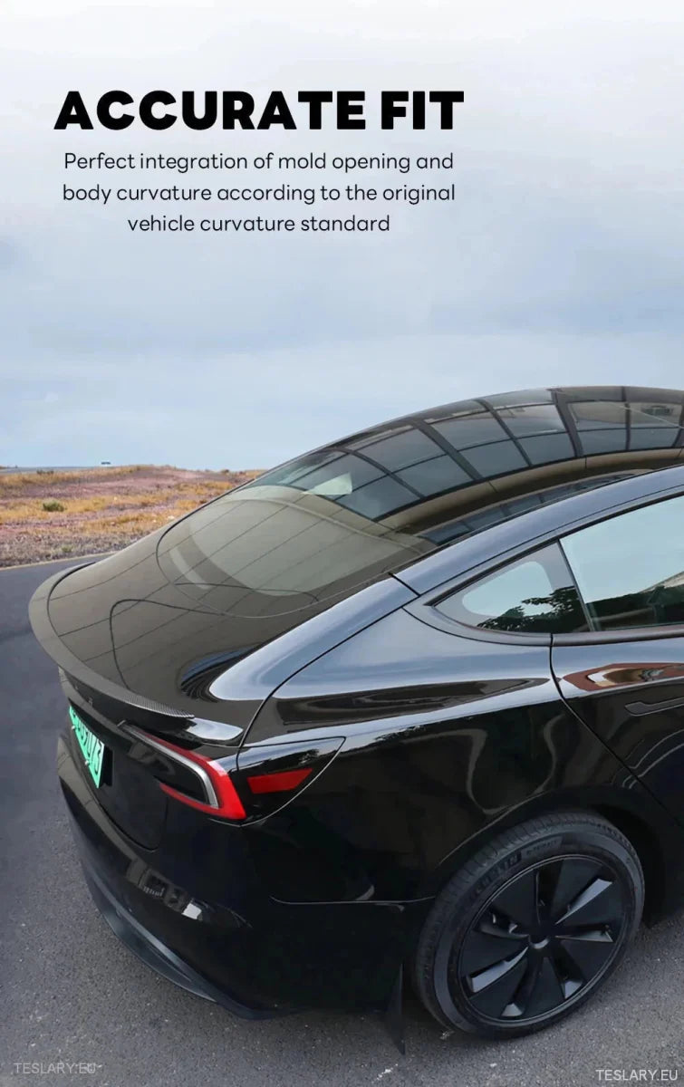 Rear Trunk Spoiler for Tesla Model 3 Highland 2024 Onwards - TESLARY Tesla Shop Accessories Europe Nederlands Ireland Deutschland Espana Alicante France Italia