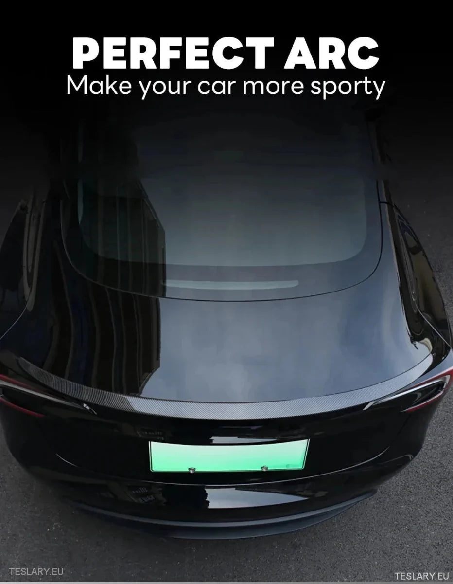 Rear Trunk Spoiler for Tesla Model 3 Highland 2024 Onwards - TESLARY Tesla Shop Accessories Europe Nederlands Ireland Deutschland Espana Alicante France Italia