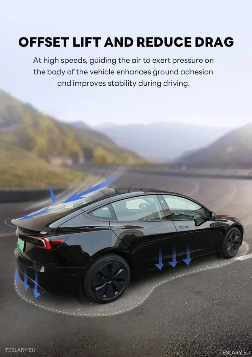 Rear Trunk Spoiler for Tesla Model 3 Highland 2024 Onwards - TESLARY Tesla Shop Accessories Europe Nederlands Ireland Deutschland Espana Alicante France Italia