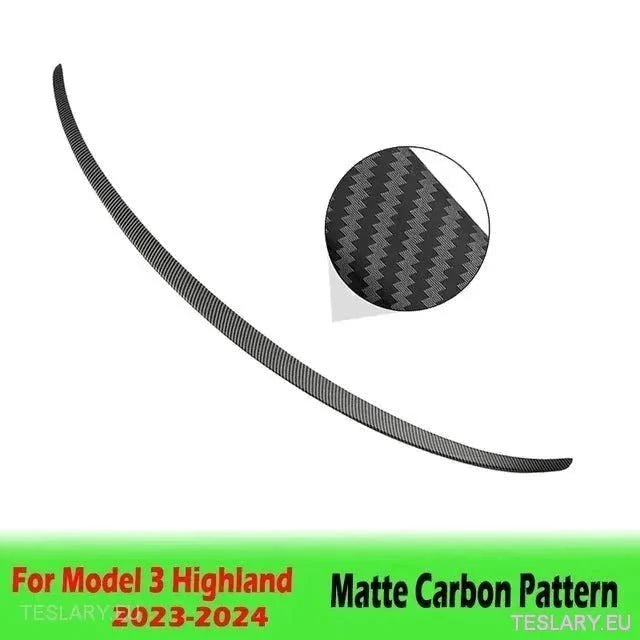Rear Trunk Spoiler for Tesla Model 3 Highland 2024 Onwards - TESLARY Tesla Shop Accessories Europe Nederlands Ireland Deutschland Espana Alicante France Italia
