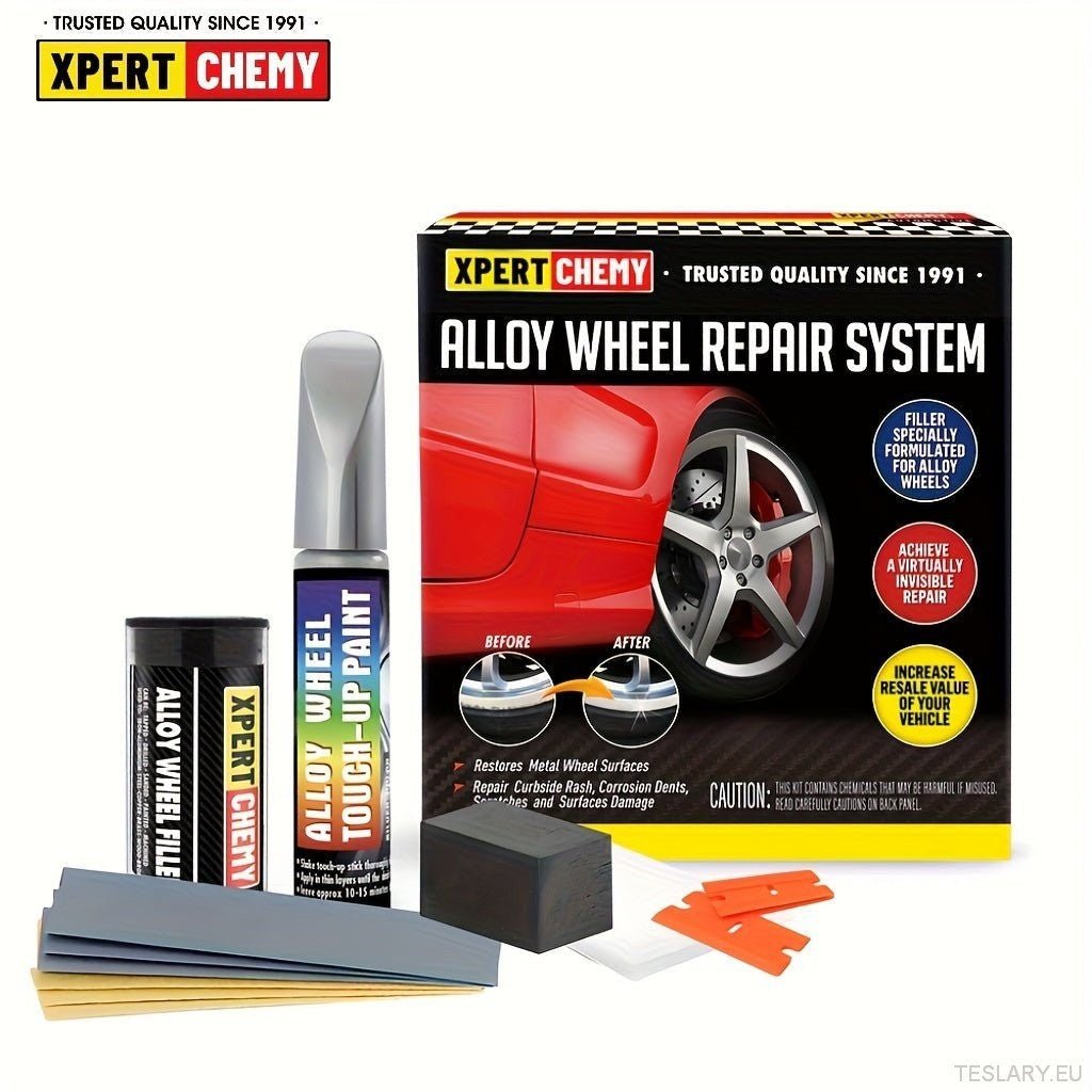 Silver Alloy Wheel Scratch Repair & Restore Kit - TESLARY Tesla Shop Accessories Europe Nederlands Ireland Deutschland Espana Alicante France Italia