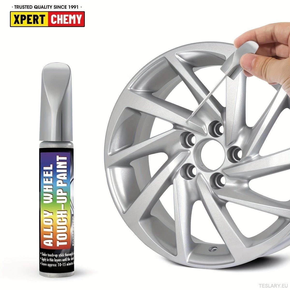 Silver Alloy Wheel Scratch Repair & Restore Kit - TESLARY Tesla Shop Accessories Europe Nederlands Ireland Deutschland Espana Alicante France Italia