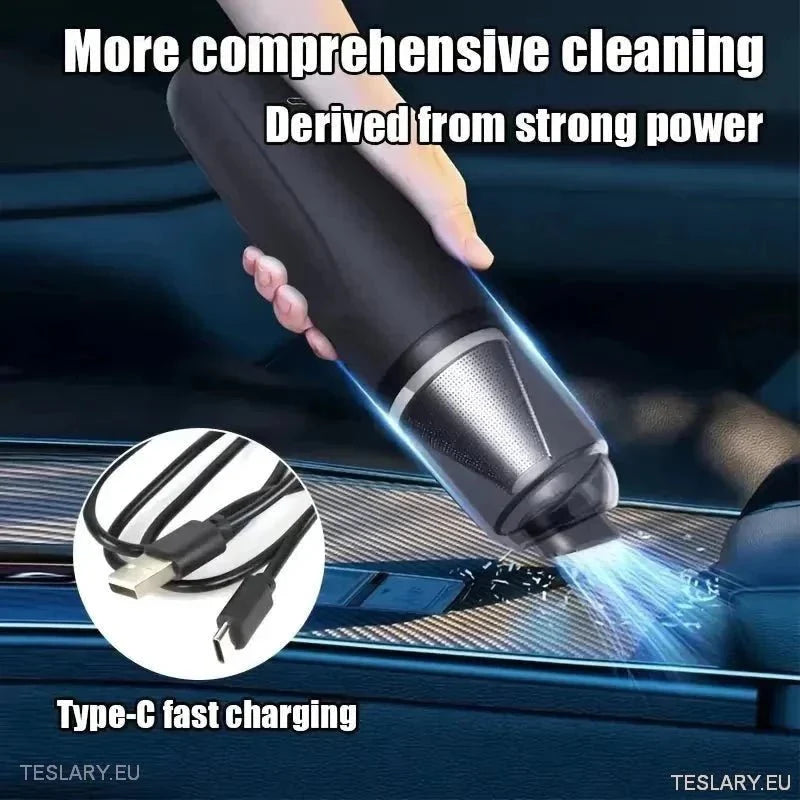 Slim & Powerful Wireless Vacuum Lithium Ion Powered - TESLARY Tesla Shop Accessories Europe Nederlands Ireland Deutschland Espana Alicante France Italia
