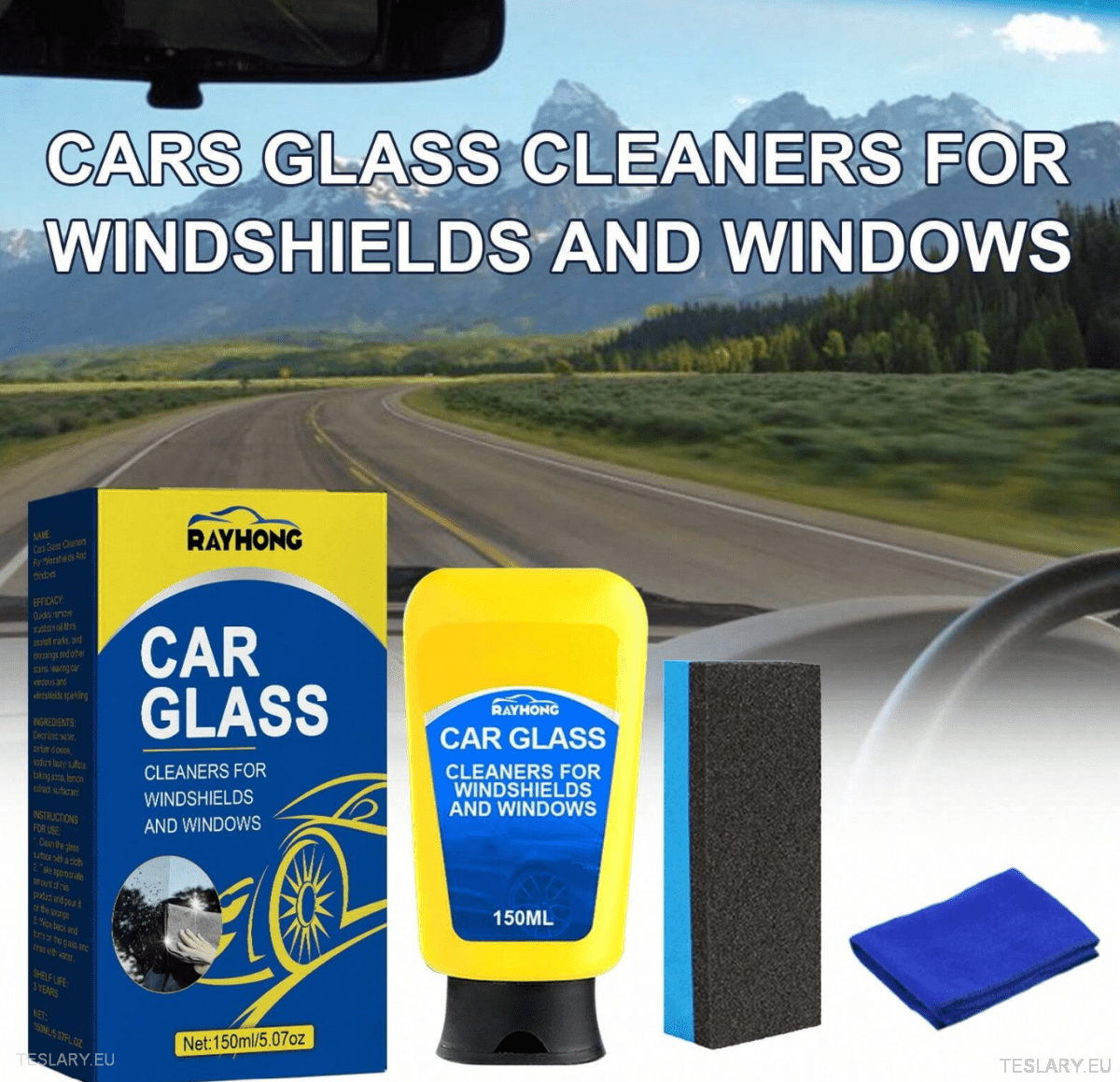Specialist Car Glass & Windshield Cleaner 150ml Bundle - TESLARY Tesla Shop Accessories Europe Nederlands Ireland Deutschland Espana Alicante France Italia