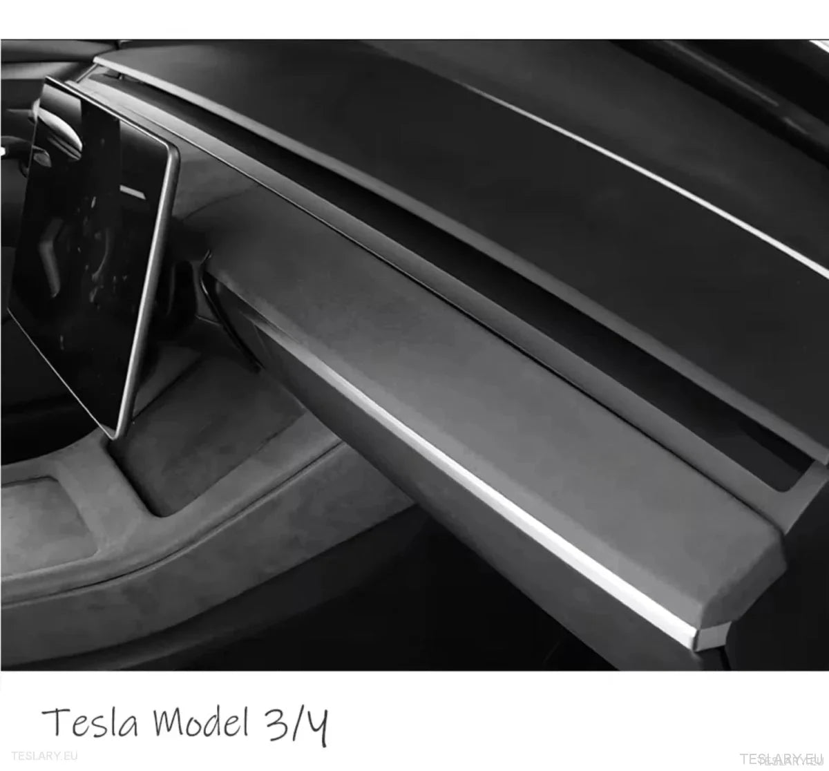 Suede Dashboard Cover with Door Panel Inserts for Tesla 3/Y - TESLARY Tesla Shop Accessories Europe Nederlands Ireland Deutschland Espana Alicante France Italia