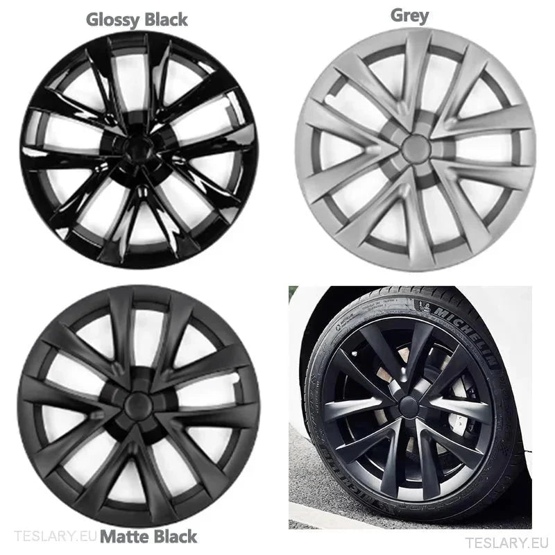 Tesla 3 18" Full Rim Silver / Grey Arachnid Sport Style Wheel Covers - TESLARY Tesla Shop Accessories Europe Nederlands Ireland Deutschland Espana Alicante France Italia