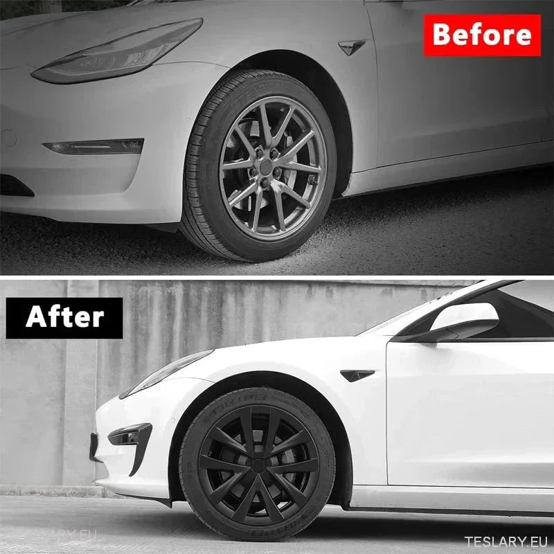 Tesla 3 18" Full Rim Silver / Grey Arachnid Sport Style Wheel Covers - TESLARY Tesla Shop Accessories Europe Nederlands Ireland Deutschland Espana Alicante France Italia