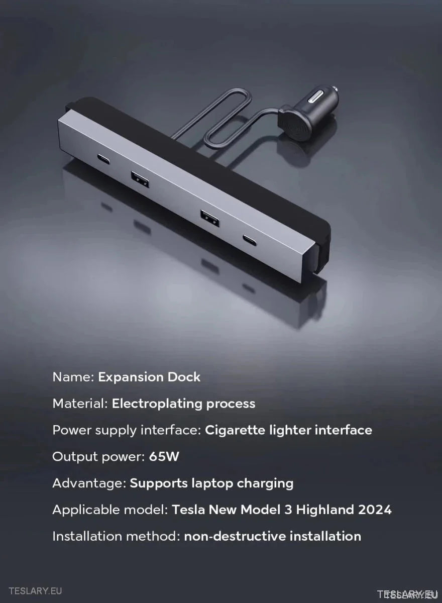 Tesla 3 Highland 4 - 1 USB Expansion Hub - TESLARY Tesla Shop Accessories Europe Nederlands Ireland Deutschland Espana Alicante France Italia